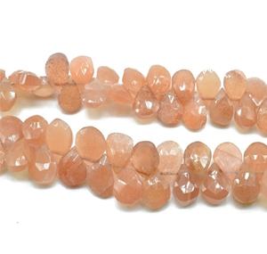Pierre de Soleil Naturelle en Forme de Cœur Briolette Perles Orange en Vrac Pierre de Soleil Pierre de Soleil Couleur Orange Perles de Pierre - Product Image 3