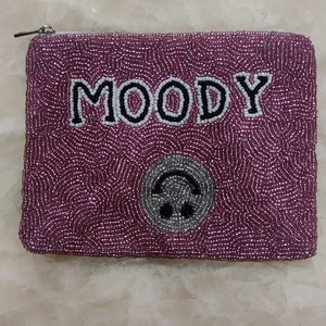 2023 Ladies Party Evening Pouch Satin Beaded Coin Purse with Golden Peacock Colorful Beaded <b>Wallet</b> for Women and <b>Kids</b> - Product Image 2