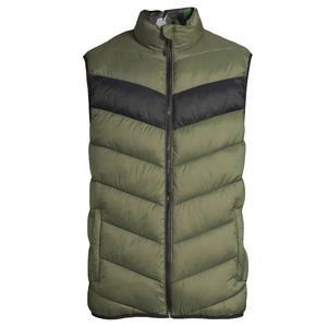 Gilet matelassé réversible décontracté pour homme, respirant, imperméable, uni, noir, sans manches, avec capuche et poches zippées - Product Image 4