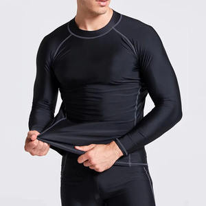 Nueva Camiseta de Compresión de Secado Rápido al por Mayor de Alta Calidad, Camiseta Deportiva de Manga Larga con Logotipo Personalizado para Gimnasio, Fitness, Culturismo, 220g, Unisex - Product Image 1
