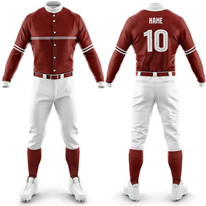 Uniforme de Béisbol para Hombre, Diseño Moderno, Corte Ajustado, Servicio OEM Personalizado, Precio Razonable, Color Sólido - Product Image 2