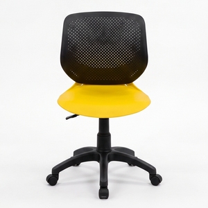 Silla de Oficina Moderna ARSU, Asiento Colorido, Respaldo de Malla Negra, Base Giratoria de Acero Inoxidable, Altura Ajustable, Diseño Contemporáneo - Product Image 4