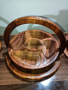 Panier à fruits secs en bois moderne de luxe, écologique, fait à la main, multifonctionnel, pour servir des collations, pour des cadeaux de fête, Tradebyd - Product Image 2