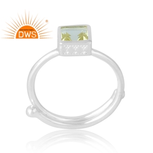 Anillo de piedras preciosas de topacio limón Natural de plata de ley con venta elegante, joyería personalizada para mujer, regalo para ella - Product Image 1