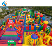 Parc d'attractions gonflable géant en PVC pour l'extérieur, toboggan, château gonflable, parcours d'obstacles commercial, personnalisable pour adultes