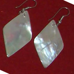 Pendientes de Concha de Nácar con Acero Inoxidable, Joyería de Concha Marina, Pendientes de Concha Blanca para Mujer - Product Image 1