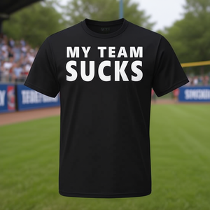 Camiseta My Team Sucks, color negro, unisex, talla mediana para adultos - Product Image 3