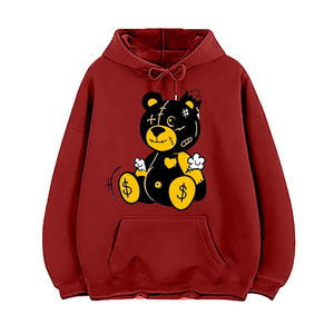 Venta caliente de los hombres 100% algodón pulóver Sudadera con capucha logotipo personalizado transpirable diseño sólido invierno moda liso teñido servicio OEM - Product Image 5