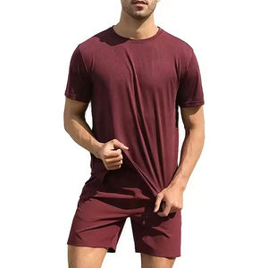 New Summer Men <b>Set</b> Sporting Suit Short Sleeve T Shirt And Shorts Two Piece <b>Twin</b> <b>Set</b> Unisex Cotton Casual Knitted Short <b>Set</b> - Product Image 1