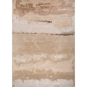 พรมขนสัตว์และวิสโคสทอมือลายไอวอรี่ รุ่นเจเนซิส ขนาด 9x12 ฟุต รูปทรงสี่เหลี่ยมผืนผ้า ลายแบบนามธรรม สำหรับใช้ในห้องนอน ทางเดิน หรือห้องนั่งเล่น-TNQ-4312 - Product Image 1