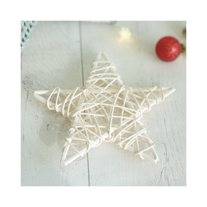 Gran oferta 2023 Bola de ratán creativa luz adornos navideños mimbre personalizado Mini árbol de Navidad estrella con precio barato de 99 GD - Product Image 5