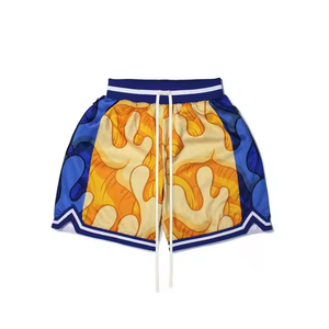 Best Quality Summer <b>Men's</b> <b>Basketball</b> <b>Shorts</b> Polyester Baggy Casual Design with Customization Solid Pattern and Pockets - Product Image 1