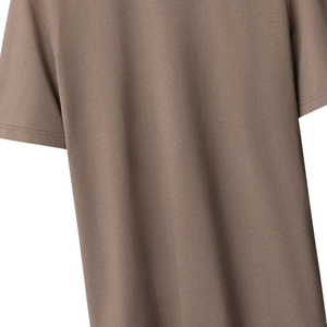 เสื้อยืดคอกลมผ้าฝ้ายแขนสั้นสำหรับทั้งชายและหญิงเสื้อยืดเปล่าสีน้ำตาลล้วนออกแบบโลโก้ได้ตามต้องการ - Product Image 2