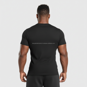 Camiseta Deportiva Personalizada para Hombre, Ajustada, de Manga Corta, para Gimnasio, Entrenamiento, Deportes, Fitness, Culturismo - Product Image 2