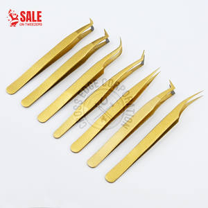 Pinzas para Extensión de Pestañas con Punta de Fibra, Aislamiento Puntual, Prueba Manual, Agarre Fuerte, Herramienta Clásica para Aplicación de Pestañas de Volumen - Product Image 1