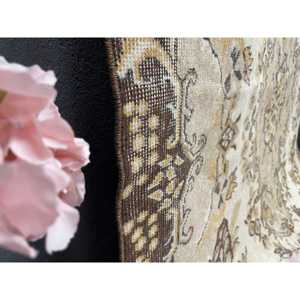 พรมวินเทจตุรกีขนาด 5.6x9.2 ฟุต พรมขนาดใหญ่ พรมลายจุดสีน้ำตาล - Product Image 4