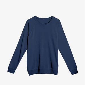 Sudadera Larga Sally Azul con Cuello Redondo, Sudadera Deportiva de Felpa para Mujer, Sudadera Raglan con Cuello Redondo - Product Image 4