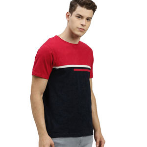 Alta calidad tres tonos medias mangas OEM ODM diseño profesional logotipo personalizado impresión nuevo diseño hombres media manga camiseta - Product Image 6