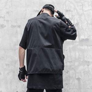 Hombres al aire libre de secado rápido ropa deportiva chaqueta personalizada para hombre de carga 3D Multi solapa bolsillos Streetwear hombres utilidad Chaleco de moda - Product Image 5
