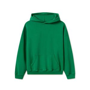 เสื้อฮู้ดแบบหนาของผู้ชายผ้าคอตตอนออร์แกนิก100% บ็อกซี่ฟิต300ดีที่สุด GSM โลโก้ออกแบบได้ตามที่ต้องการ - Product Image 4