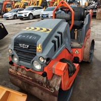 Compacteur vibrant à double tambour HAMM HD10 d'occasion, poids de travail 3 tonnes, moteur diesel, marque allemande d'origine