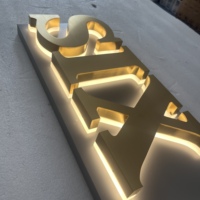 Enseigne lumineuse publicitaire 3D en métal rétroéclairé personnalisable avec lettres LED pour décoration murale – Conception gratuite