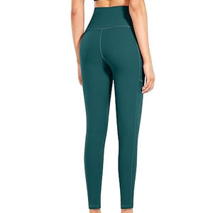 Vente chaude femmes XL taille haute pantalons de Yoga à la mode vêtements de sport poches latérales sans couture chaud Yoga Leggings grande taille caractéristiques - Product Image 3