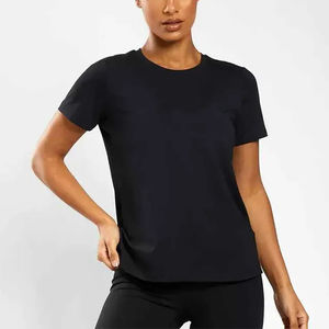 Camisetas lisas de mujer con logotipo personalizado, camiseta informal de gran tamaño para mujer, camiseta unisex personalizada de buena calidad - Product Image 6