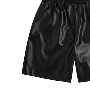 Meilleure vente Shorts décontractés pour hommes en cuir véritable et toile solide, design tendance, séchage rapide, personnalisable - Product Image 5