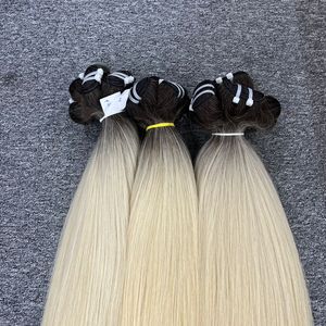 Extensiones de cabello humano recto natural Ombre Paquetes de cabello humano para mujeres negras - Product Image 3