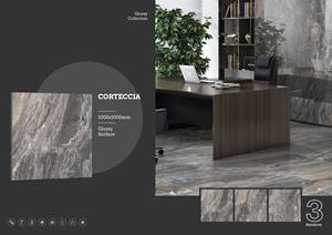 Carreaux en porcelaine brillante de luxe 1000x1000 | Carreaux de sol muraux haut de gamme grand format 100x100 | Qualité d'exportation durable et élégante - Product Image 3