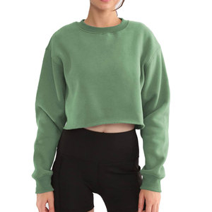 Ropa de Moda Personalizada, Sudaderas Cortas Lisas para Mujer, Diseño Personalizado, Mangas Largas, Sudaderas Cortas Lisas para Mujer - Product Image 1