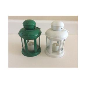 ขายส่งบ้านตกแต่งซัลซ่าโคมไฟสูงทาสีโลหะลมโคมไฟเทียนโคมไฟมาตรฐานสี T-Light โคมไฟ - Product Image 6