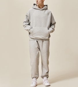 Chándal unisex de peso pesado de alta calidad, conjunto de dos piezas liso de talla grande transpirable, chándal para hombre - Product Image 4