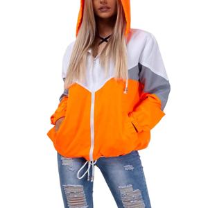 Chaqueta Cortavientos Deportiva para Mujer, con Capucha y Cremallera de Nailon, Diseño Color Block, Informal, para Verano, Tallas Grandes - Product Image 1