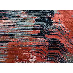 Alfombra Kavi Azul de Lana y Seda de Bambú Anudada a Mano Unstring Srb(714) con Patrón Abstracto para Uso Doméstico - Product Image 3