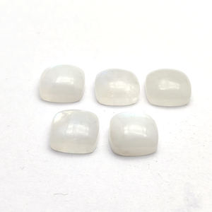2 piezas de piedra lunar arcoíris Natural 12x12mm cojín cabujón 13,7 Cts Iroc ventas piedra lunar de Fuego Azul piedras preciosas sueltas cabina US $19 - Product Image 2