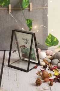 Two Sided Decorative Table Top <b>Photo</b> Frame Handcrafted High Quality Glass and Metal Bulk Supply Home Decoration Metal Frames - Product Image 2
