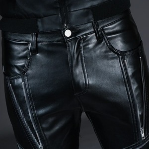Pantalones de Motocicleta de Cuero para Hombre, Corte Regular, Impermeables, Resistentes al Viento, Transpirables, de Secado Rápido, para Uso en Escenarios y Clubes - Product Image 3