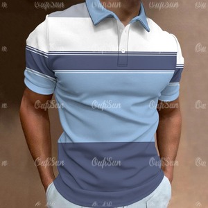 Polo clásico para hombre, camisetas de manga corta a rayas de verano, camisetas informales con botones de negocios, camisetas Polo de moda, ropa para hombre - Product Image 6