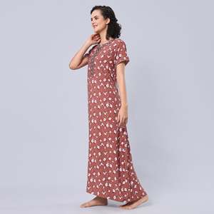 Camisón Largo Evolve para Mujer, Súper Suave, de Viscosa Liva, con Cierre de Botones, Logotipo Personalizable, Talla Única, para el Hogar y Ocasiones Nupciales - Product Image 4