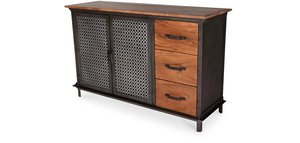 Unidad de almacenamiento de aparador moderno multiusos con tapa de madera maciza de gran capacidad para interiores de cocina, sala de estar y comedor - Product Image 2