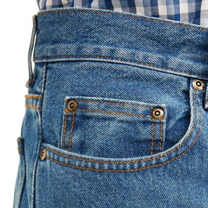 Pantalones Vaqueros de Moda para Hombre, Color Azul Claro, Pierna Ancha, Diseño de Diseñador, 4 Bolsillos, Transpirables, Corte Recto - Product Image 5