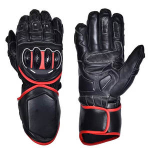 Guantes de Motocicleta de Cuero, Impermeables, Protección para Invierno y Verano, Guantes de Carreras - Product Image 1