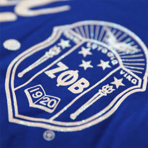 Sweat-shirt d'hiver ZPB - Couleur personnalisable |   Chemise de sororité Zeta Phi Beta en molleton 100% coton, lettres grecques imprimées avec paillettes, bouclier - Product Image 2