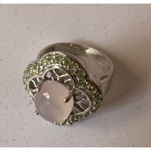 Women's Natural Rainbow Moonstone Iolite <b>Ring</b> in 925 Sterling <b>Silver</b> <b>Adjustable</b> Gemstone Inlay <b>Ring</b> for Gift From Shah Gems - Product Image 3