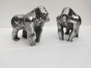 Statue de gorille en métal, figurine de table, sculpture de qualité supérieure en aluminium, figurines d'animaux, articles cadeaux - Product Image 6