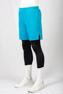 Premium Quality High Waist Activewear Sublimation Short Double Layer Awrah Shorts for Muslim Men <b>Islamic</b> Swimwear Knee Length - Product Image 4