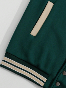 Custom Chenille Embroidery Patch Wool <b>Leather</b> Baseball <b>Jackets</b> Street Style College Bomber <b>Jacket</b> varsity <b>jacket</b> For wholesale - Product Image 4