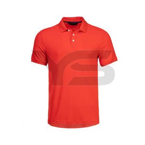 Polo informal de estilo de golf para hombre Jersey transpirable de color sólido único bordado con técnicas de impresión de soplo - Product Image 1